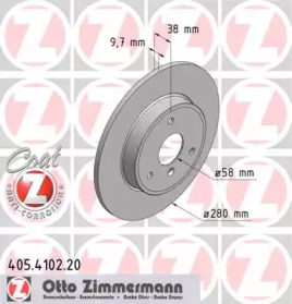 Тормозной диск (ZIMMERMANN: 405.4102.20)