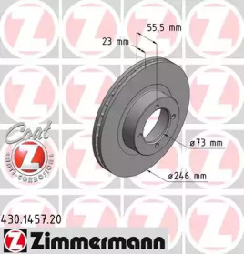 Тормозной диск (ZIMMERMANN: 430.1457.20)