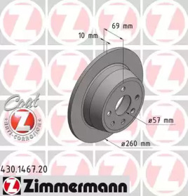 Тормозной диск (ZIMMERMANN: 430.1467.20)