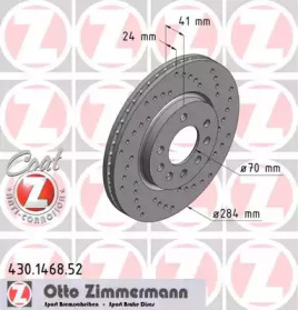 Тормозной диск (ZIMMERMANN: 430.1468.52)