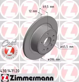 Тормозной диск (ZIMMERMANN: 430.1471.20)