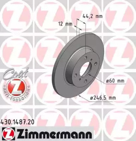 Тормозной диск (ZIMMERMANN: 430.1487.20)