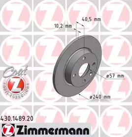 Тормозной диск (ZIMMERMANN: 430.1489.20)