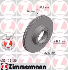 Тормозной диск (ZIMMERMANN: 430.1491.20)