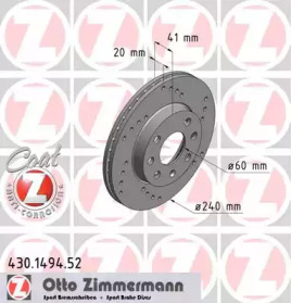 Тормозной диск (ZIMMERMANN: 430.1494.52)