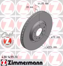 Тормозной диск (ZIMMERMANN: 430.1499.20)