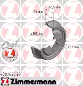 Тормозный барабан (ZIMMERMANN: 430.1620.20)