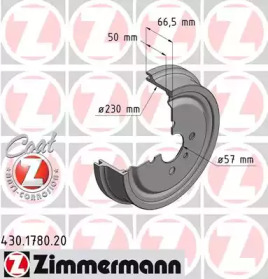 Тормозный барабан (ZIMMERMANN: 430.1780.20)