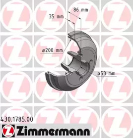 Тормозный барабан (ZIMMERMANN: 430.1785.00)