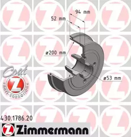 Тормозный барабан (ZIMMERMANN: 430.1786.20)