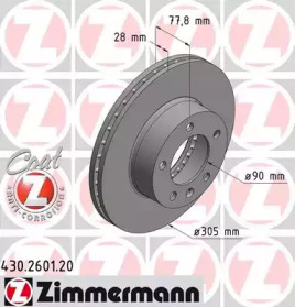 Тормозной диск (ZIMMERMANN: 430.2601.20)