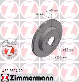 Тормозной диск (ZIMMERMANN: 430.2604.20)