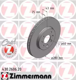 Тормозной диск (ZIMMERMANN: 430.2606.20)