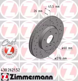 Тормозной диск (ZIMMERMANN: 430.2621.52)