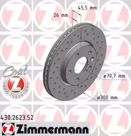 Тормозной диск (ZIMMERMANN: 430.2623.52)