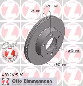 Тормозной диск (ZIMMERMANN: 430.2625.20)