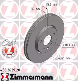 Тормозной диск (ZIMMERMANN: 430.2629.20)