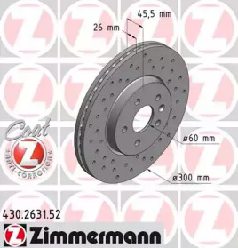 Тормозной диск (ZIMMERMANN: 430.2631.52)