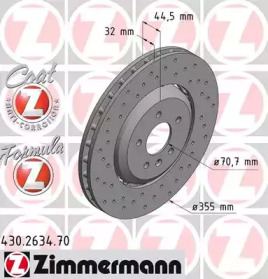 Тормозной диск (ZIMMERMANN: 430.2634.70)