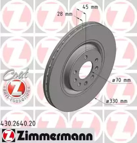 Тормозной диск (ZIMMERMANN: 430.2640.20)