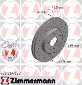 Тормозной диск (ZIMMERMANN: 430.2641.52)