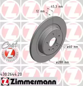 Тормозной диск (ZIMMERMANN: 430.2644.20)