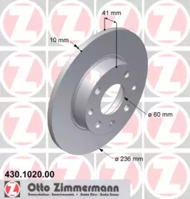 Тормозной диск (ZIMMERMANN: 430.1020.00)