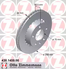 Тормозной диск (ZIMMERMANN: 430.1459.00)