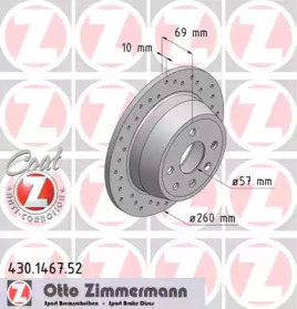 Тормозной диск (ZIMMERMANN: 430.1467.52)