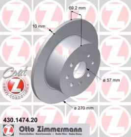 Тормозной диск (ZIMMERMANN: 430.1474.20)