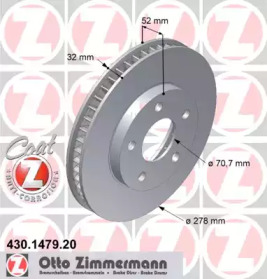 Тормозной диск (ZIMMERMANN: 430.1479.20)