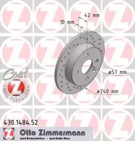 Тормозной диск (ZIMMERMANN: 430.1484.52)