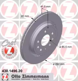 Тормозной диск (ZIMMERMANN: 430.1496.20)