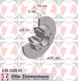 Тормозной диск (ZIMMERMANN: 430.2608.00)