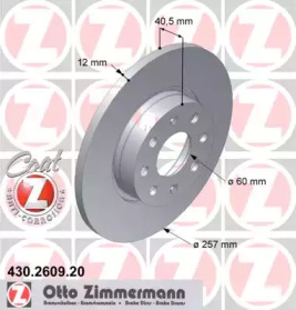 Тормозной диск (ZIMMERMANN: 430.2609.20)