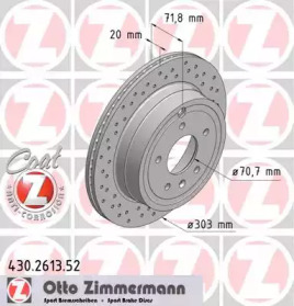 Тормозной диск (ZIMMERMANN: 430.2613.52)