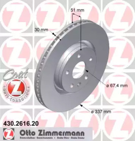 Тормозной диск (ZIMMERMANN: 430.2616.20)