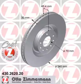 Тормозной диск (ZIMMERMANN: 430.2620.20)