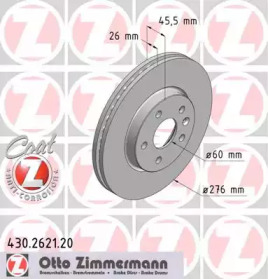 Тормозной диск (ZIMMERMANN: 430.2621.20)