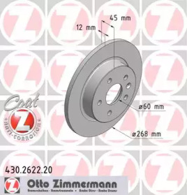 Тормозной диск (ZIMMERMANN: 430.2622.20)