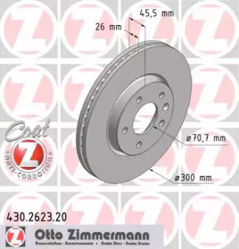 Тормозной диск (ZIMMERMANN: 430.2623.20)