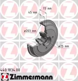 Тормозный барабан (ZIMMERMANN: 440.1834.00)