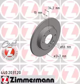 Тормозной диск (ZIMMERMANN: 440.2031.20)