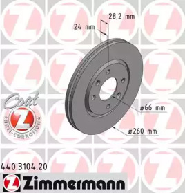 Тормозной диск (ZIMMERMANN: 440.3104.20)