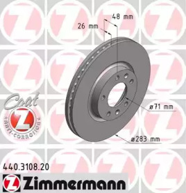 Тормозной диск (ZIMMERMANN: 440.3108.20)