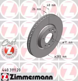 Тормозной диск (ZIMMERMANN: 440.3111.20)