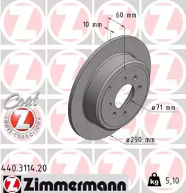 Тормозной диск (ZIMMERMANN: 440.3114.20)