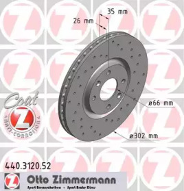 Тормозной диск (ZIMMERMANN: 440.3120.52)