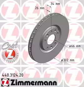 Тормозной диск (ZIMMERMANN: 440.3124.20)