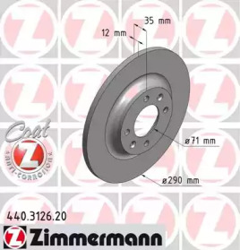 Тормозной диск (ZIMMERMANN: 440.3126.20)